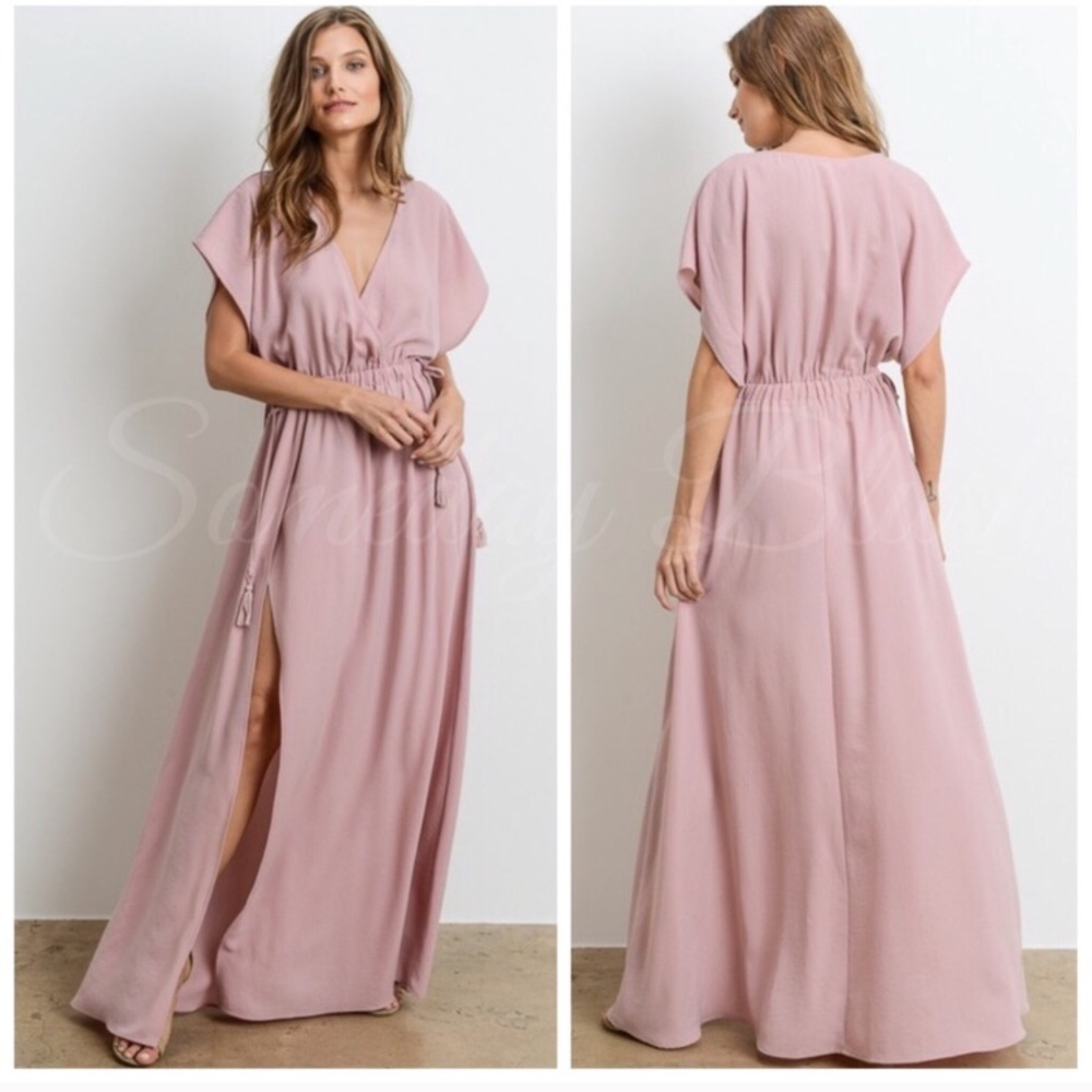 NWT Blush maxi dress with tassel waist🌸🌸 - Picture 7 of 7